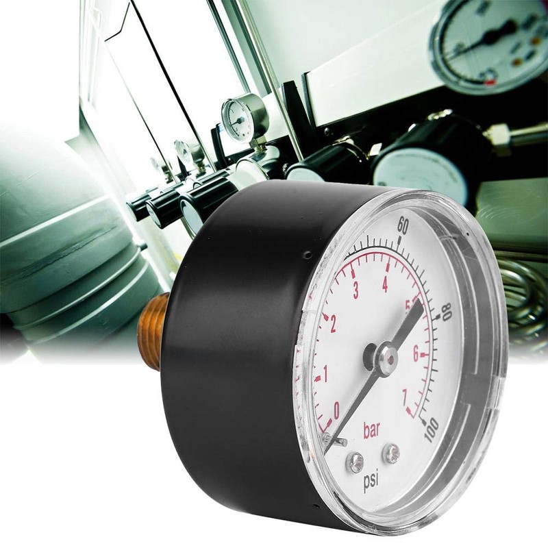 Axial Pressure Gauge, Brass Components 1/4 BSPT Pressure Durability for