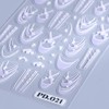 3 Sheets French Bow Nail Stickers for Nail Art, 3D