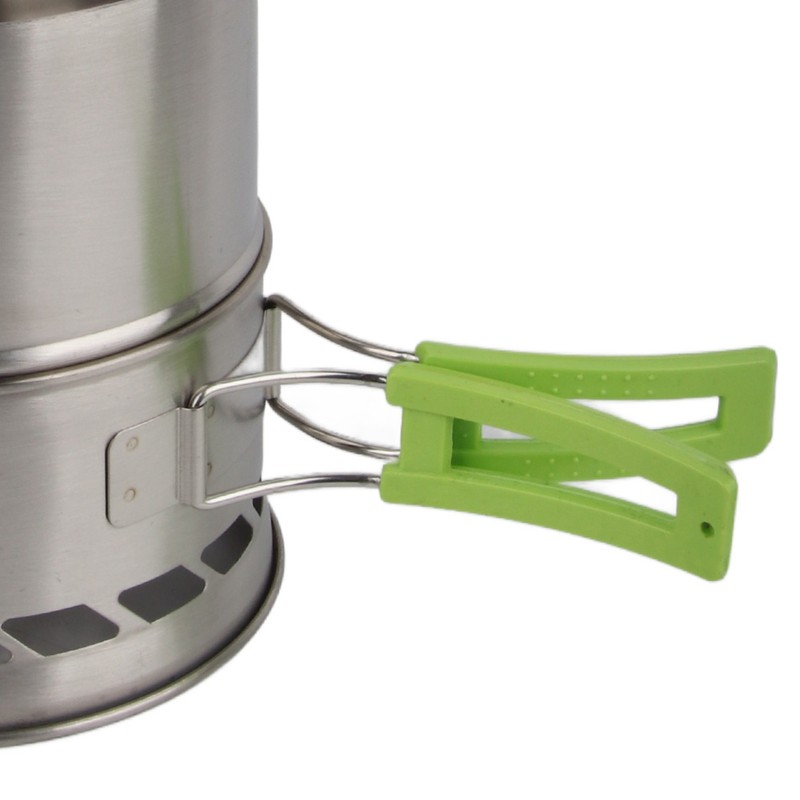 Outdoor Camping Equipment Windproof Wood Stove Cooking Stainless Steel Movable