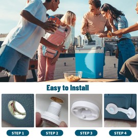 Cooler Drain Plug Replacement for Coleman, 1.5" Standard Drain Plug Kit Assembly, Drain Plug Replacement Parts for Coleman Cooler 50 qt, 58 qt, 82 qt Leak-Proof, Cooler Accessories, 2 Pack