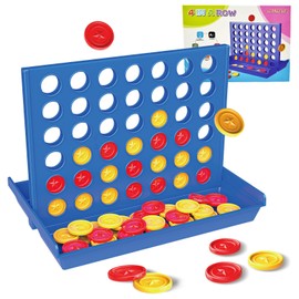 ZUNIPLEX Connect Game for Kids - 4 Wins Classic, Four in A Row Vertical Board Game, Strategy Game for 2 Players, Educational Toy Gifts for Children