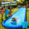 Extra-Wide Backyard Water Slide with Dual Sprayers & 2 Bodyboards