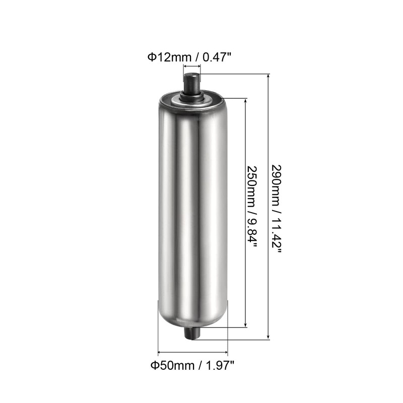 PATIKIL Conveyor Wheels 2 Inch Diameter 10 Inch Stainless Steel