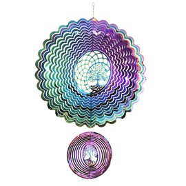TFANUO Stainless Steel Wind Chime 3D Hanging Wind Spinner 25 cm Lightweight Rotating Kinetic Windmobile Window and Garden Decoration