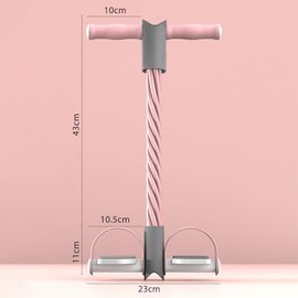 HASTHIP® Banda de Resistencia con Pedal Ancho de 6 Tubos,Cuerda Elástica Látex Natural para Ejercicio en Casa,Entrenamiento Yoga y Fitness Bandas Trac