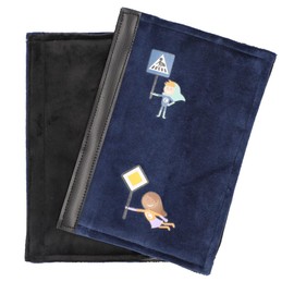 cartrend Hero Seat Belt Pad Set with Comfortable Fabric, Colourful Design for Children, Easy Assembly, Flexible Positioning, 2 Pieces, Blue