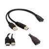 ALINNA Black USB 3.0 Female to Dual USB Male Extra
