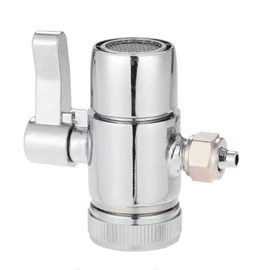 Sliver Faucet Adapter Diverter Valve Counter Top Water Filter 1/4" Connector