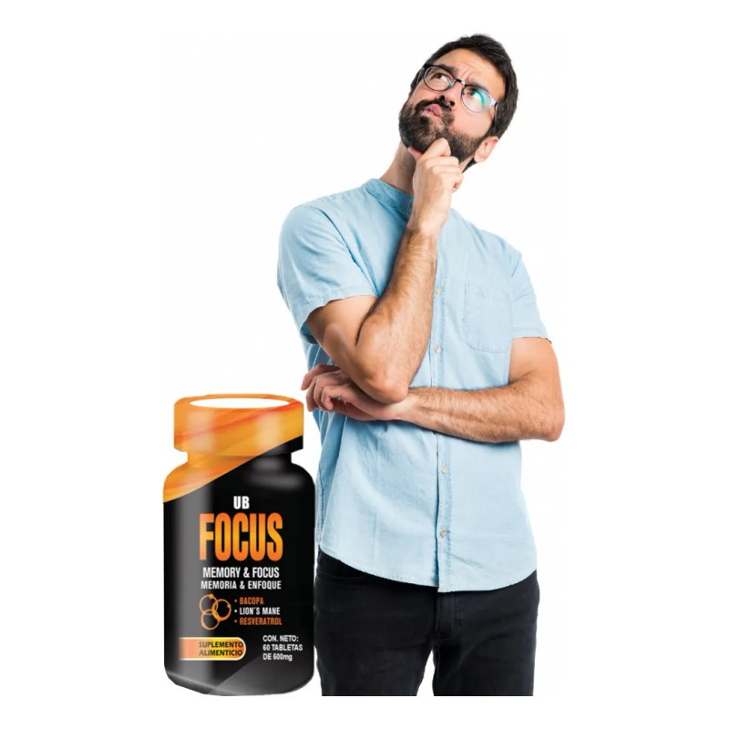 Pack 2 Ub Focus Mejora La Memoria, Cansancio Mental 120