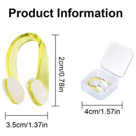 XPEX Pack of 3 Nose Clip Swimming Nose Clip Swimming Children Nose Clips Waterproof Nose Clip with Storage Box for Swimming Beginners Professional Swimming Adults Princiantes