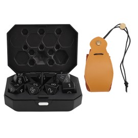 7PCS Light Up Dice ABS Rechargeable LED Electronic Polyhedral Dice Set with Charging Case for Role Playing Table Games Yellow Storage Bag