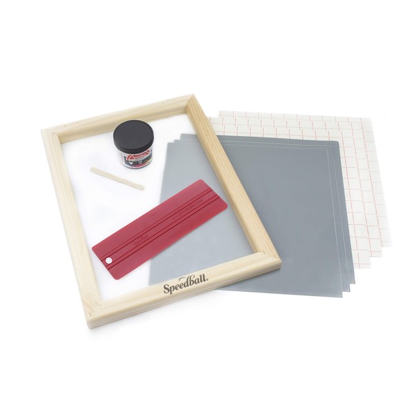 Speedball Beginner Screen Printing Craft Vinyl Kit, Use with Cutting Machine to Easily Print Custom T-Shirts and Home Decor
