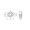 M6 Chamfered Square Nut A2 (T304) Stainless Steel Din 557