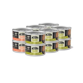 ACANA Premium Chunks Wet Cat Food Variety Pack: Salmon & Chicken + Lamb & Kidney, 3oz Cans (12 Count, 6 of Each)