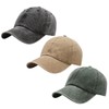 Yooooomi 3 Pack Men Womens Baseball Cap Washed Cotton Dad