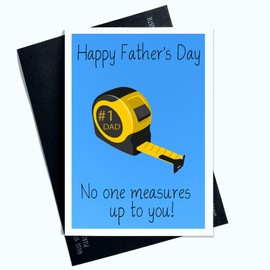 Peachy Antics Happy Father's Day Cards No One Measures Up To You Joke Laughter Father's Day Cards Humorous Father's Day Card SP94