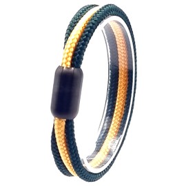 JoJewelry Green Bay Fan Bracelet, 24 cm, Nylon, No Gemstone