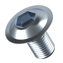 M4 Button Head Screws with Collar High Tensile Grade 10.9 Bright Zinc Plated Allen Socket Bolts Screws (Pack of 20) (M4 x 6mm)