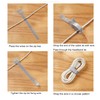 TENOC Reusable Cable Ties Hook Loop Cords Management Adjustable Cable