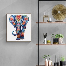 Wooden Puzzle Adults, 210 Pieces Elephant Wooden Puzzle Adults, 27.3 x 34 cm Wooden Puzzle, Irregular Unique Puzzle, Wooden Puzzle Animal Shape, Wooden Puzzle with Wooden Gift Box