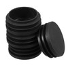 Gadpiparty 4pcs Black Plastic Round Leg Inserts for Furniture Chair
