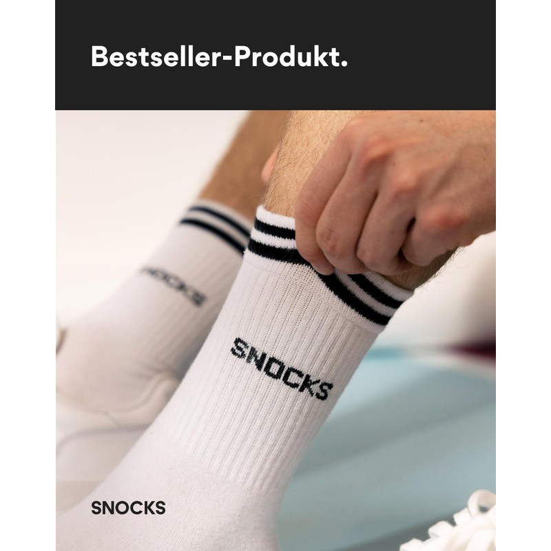 Snocks ® Men's & Women's Tennis Socks (4 x Pairs)