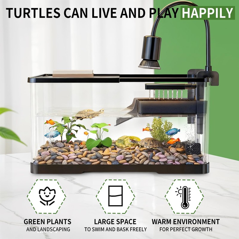 (Tank + Light +Pump + Filter + Filter Balls) Turtle
