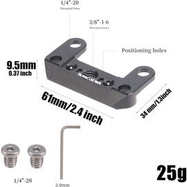 Hersmay NATO Rail for Sony FX3 FX30 Camera, Compatible with NATO Rail, 1/4" Screw Mount and 3/8" Arri Pickup Pin Mount Top Handle