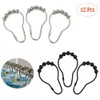 Shower Curtain Hooks Rings Metal Rust Free Polished Chrome Bathroom