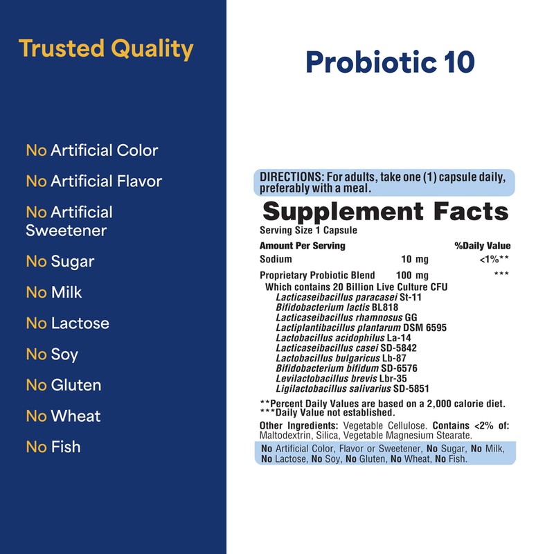 Puritan's Pride Probiotic 10, 120 Count