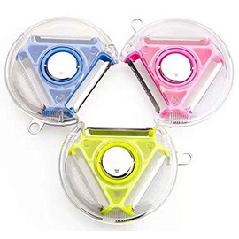 WOIWO 3 PCS Three-in-One Peeler Triangle Peeler Multi-Function Vegetable And Fruit Peeler Slicer