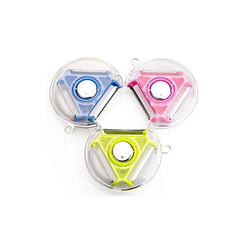 WOIWO 3 PCS Three-in-One Peeler Triangle Peeler Multi-Function Vegetable And