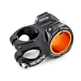 MEISCHE Black MTB Stem Mountain Bike Stem for 31.8/35mm Clamp Short Bar Riser 35mm/1.38inch Length Bicycle Handlebar Extender