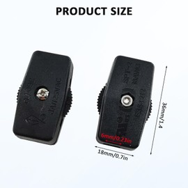 6pcs 3A 125VAC Power Switch, Gear Rotary Switch, Direct Insertion Type 18/2 SPT-2 Lamp Cord Switch (Black)