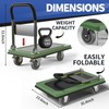 TIDY PALM Upgraded Foldable Push Cart Dolly | 680 lbs.