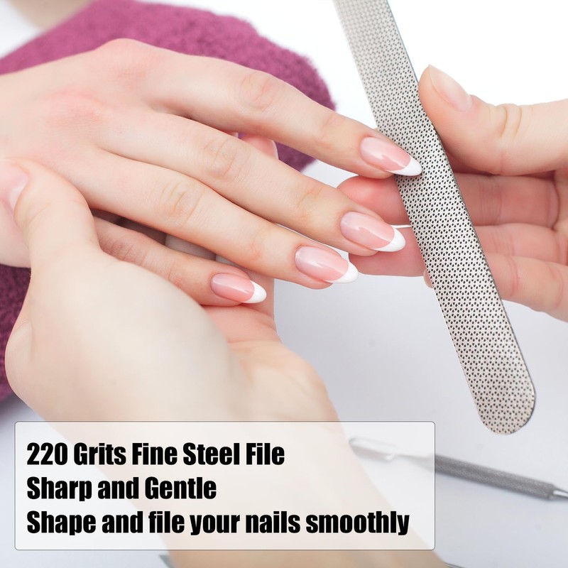 Long Lasting Nail File and Buffer Set, 1 Diamond Metal