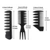Professional Hair Styling Comb Set, Black, Wide Tooth Detangling Combs,