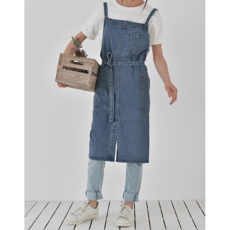 Tobyan - Delantal de algodón suave, unisex, ajustable, con 5