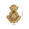 HOMSFOU Resin Three Wise Monkeys Figurine Speak No Evil Monkey