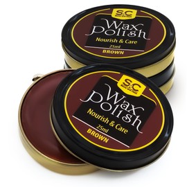 Stone and Clark Premium Brown Shoe Polish Kit - Renews and Protects Leather Shoes and Boots - Leather Wax Boot Polish for Brilliant Gloss - 16 Grams (Pack - 3)