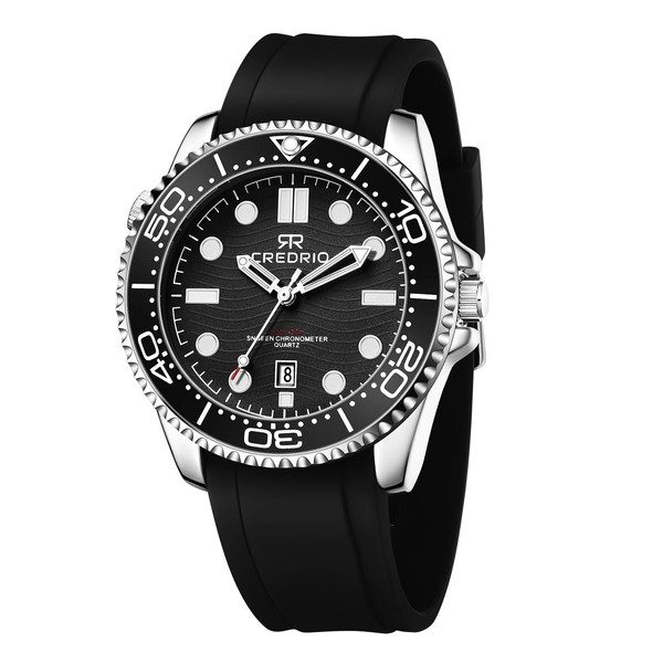 OXFANITE Mens Watches Waterproof Rubber Band Watch for Men Luminous
