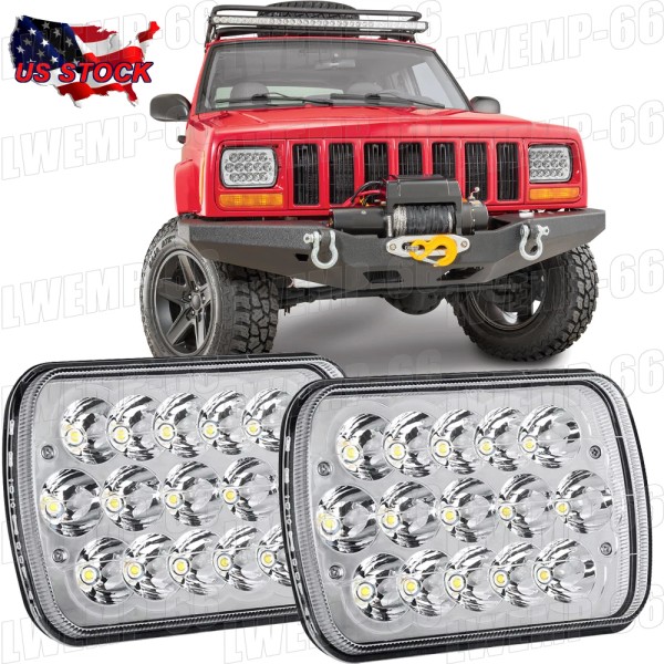 Unbranded For Jeep Cherokee XJ 1984-2001 Pair 5x7 7x6 LED