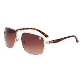 Khan Clutch - Squared Aviators Sunglasses (Brown)