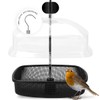 WILDLIFE HOME Mealworm Feeder - Bird Feeder with Rain Cover
