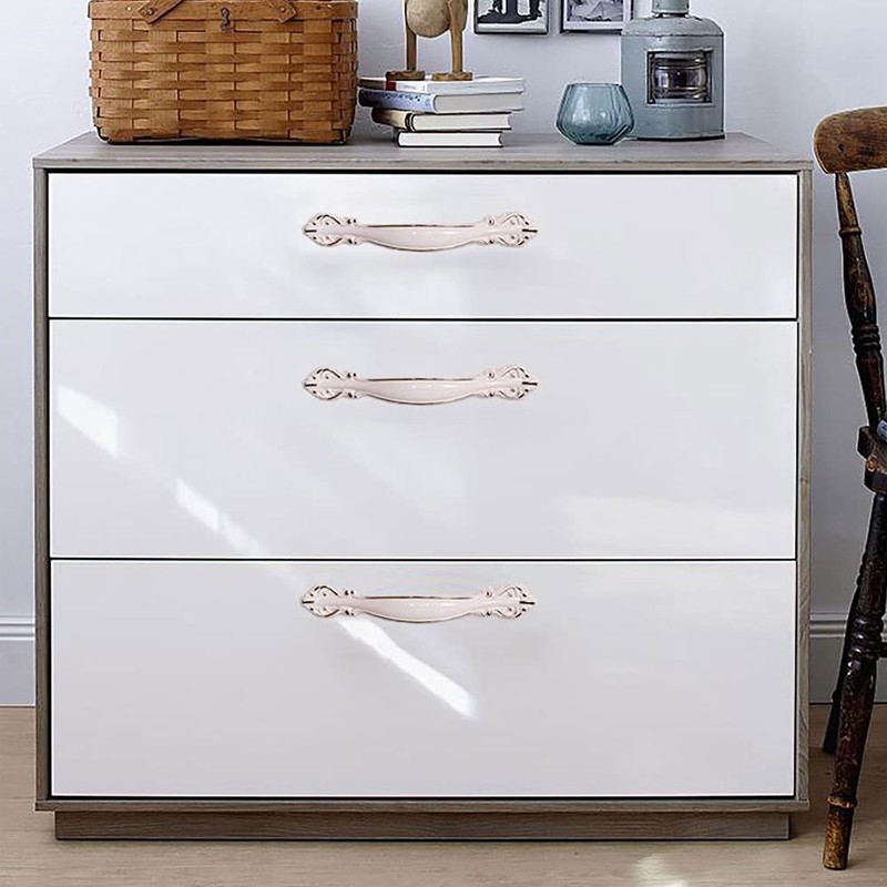 Aigeou 6 Pack Ivory White Cabinet Handle Pulls 2-12 (64mm)