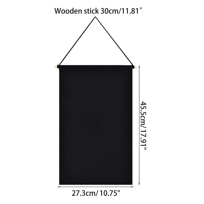 Anekoul 2Pcs Wall Display Banners Blank Wall Canvas Banner Enamel