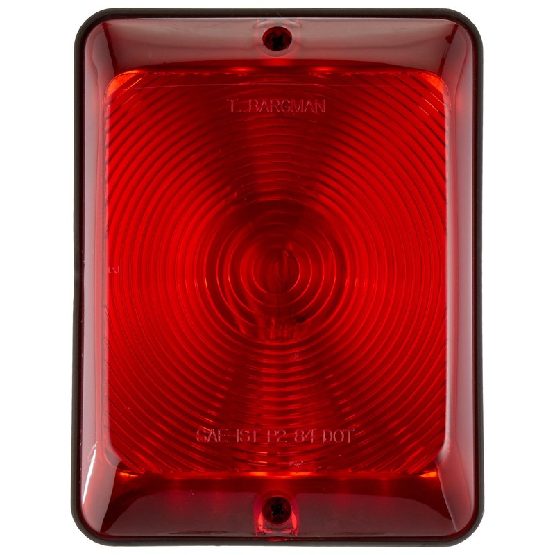 Bargman 34-86-101 Red Single Taillight (with Stop/Tail/Turn - Black Base)