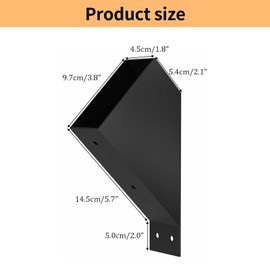 45-Degree Pergola Bracket, 8 Pack Heavy Duty Connector Brace Bracket Kit Angle Support Bracket Fit for 2''x4'' Connector Brace for Patios, Gardens (8PCS)