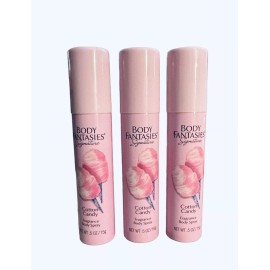 Parfums De Coeur Body Fantasies 3-Pack Cotton Candy Body Spray Signature 0.5 oz Purse Size New
