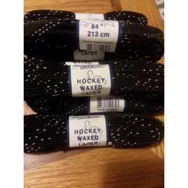Pro Guard Hockey Skate Laces 84inches Black Waxed